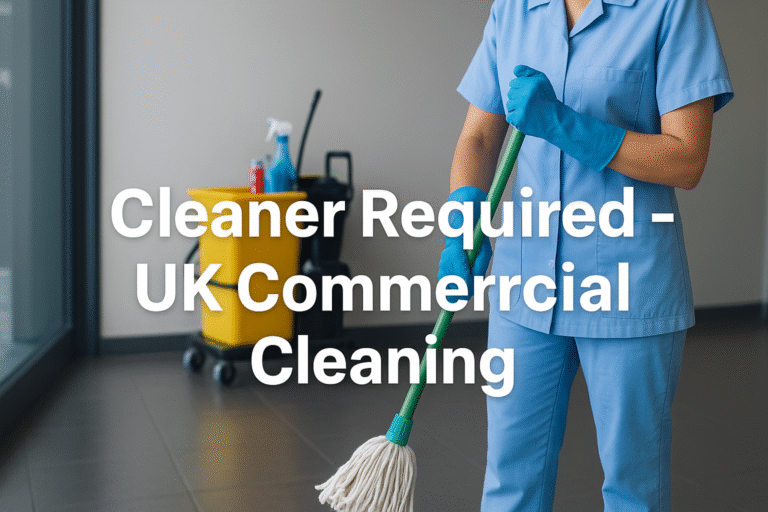 Cleaner Required – UK Commercial Cleaning